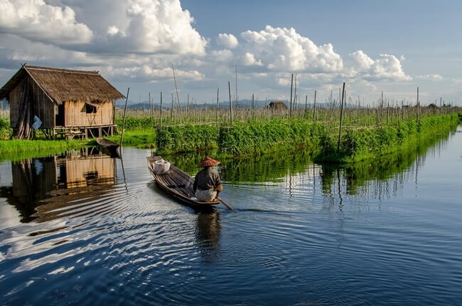 Inle Floating Garden in Inle Lake