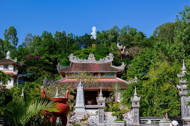 Overview of Long Son Pagoda from the entrance