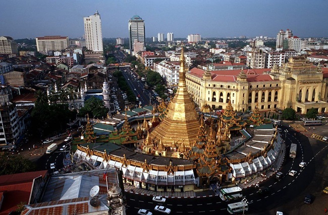 A part of Yangon in Myanmar