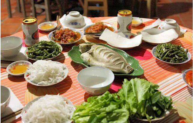 Home cook dinner at homestay in Mekong Delta