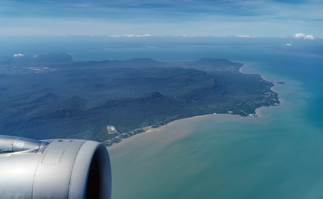 Aerial View of Phu Quoc Island from Airplane